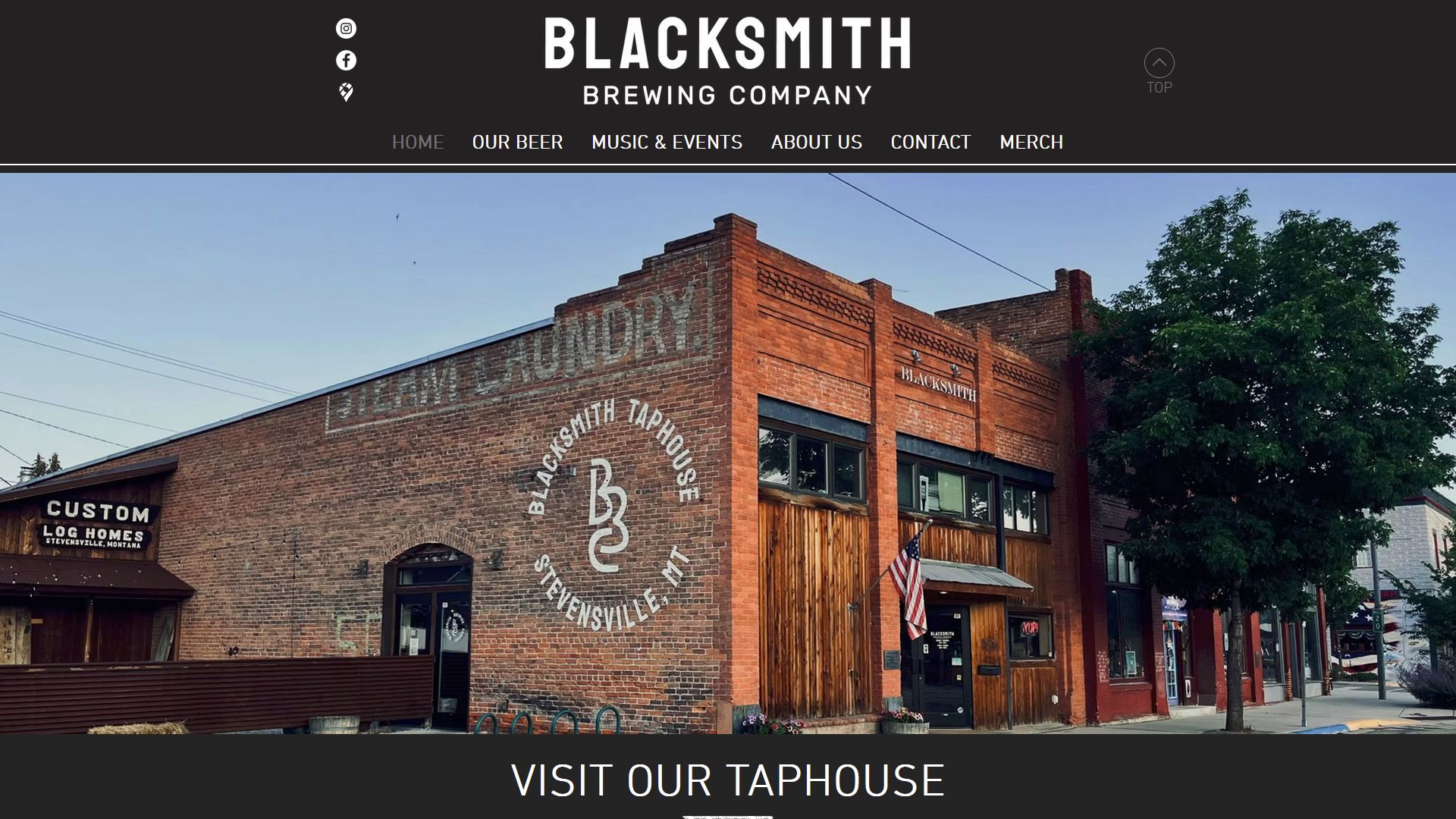 Blacksmith Brewing Co website