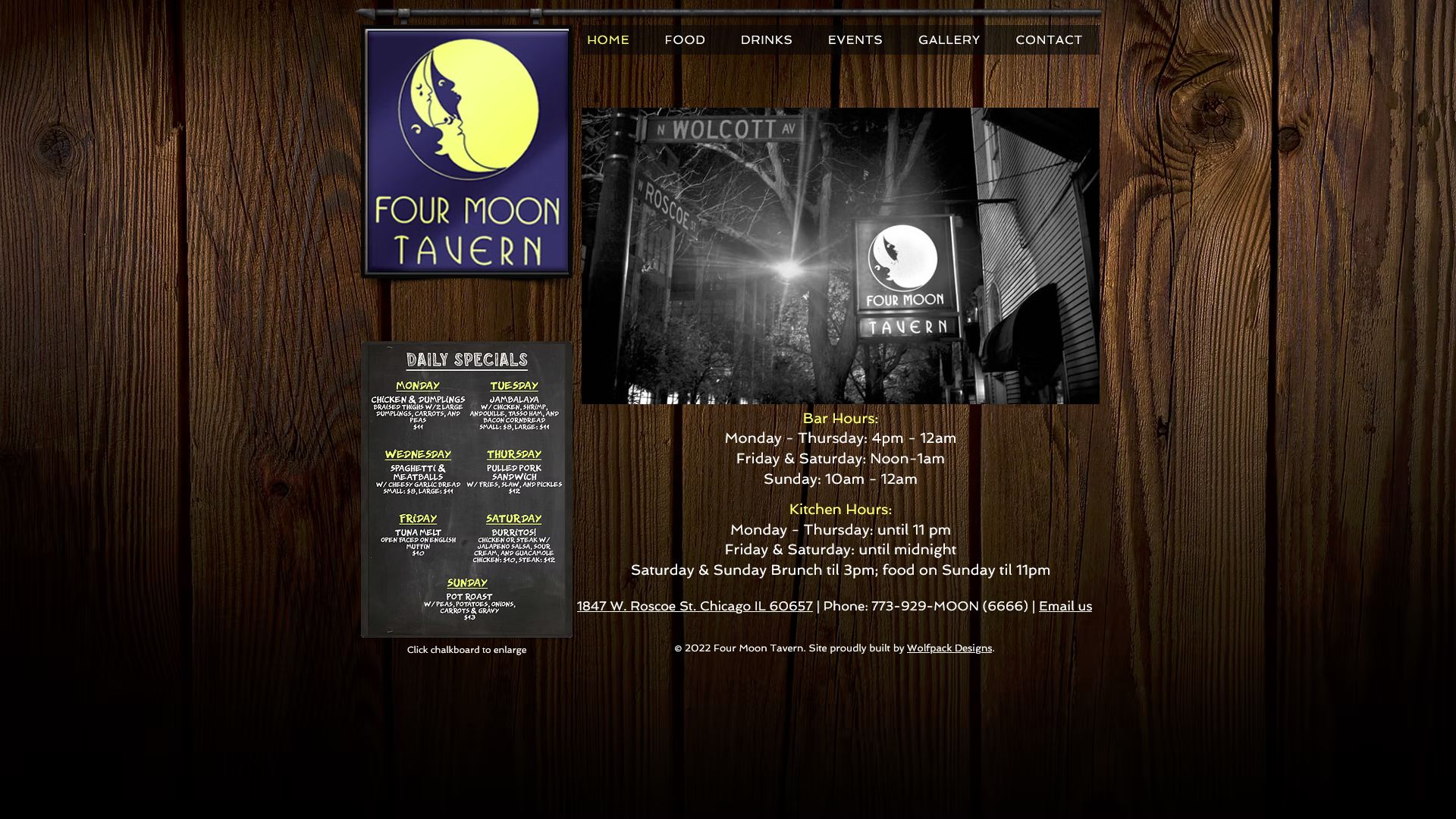 Four Moon Tavern website
